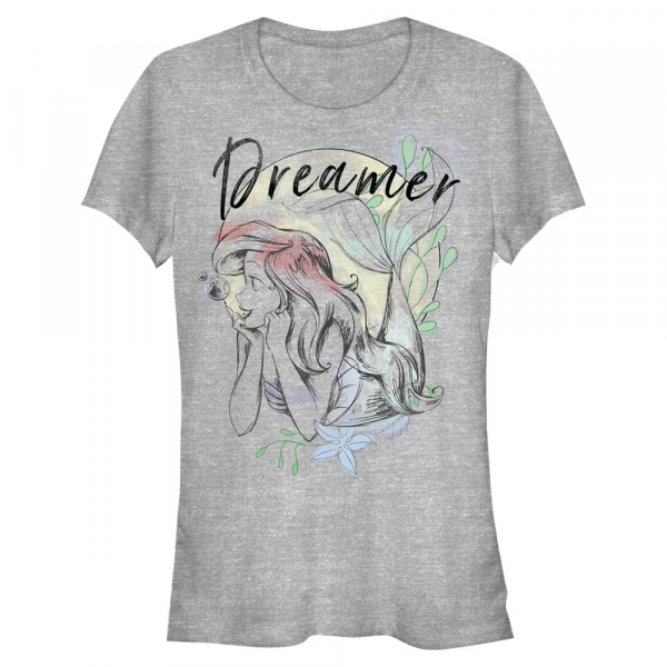 Disney - Ariel La Petite Sirène - Malá mořská víla Dreamer - Femme T-shirt - Gris chiné - Devant