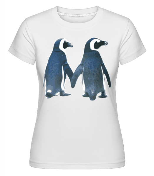 Couple De Pingouins -  T-shirt Shirtinator femme - Blanc - Vorn