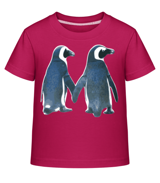 Couple De Pingouins - T-shirt shirtinator Enfant - Magenta - Devant