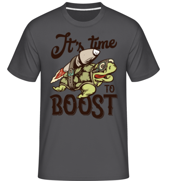It´s Time To Boost -  T-Shirt Shirtinator homme - Anthracite - Devant