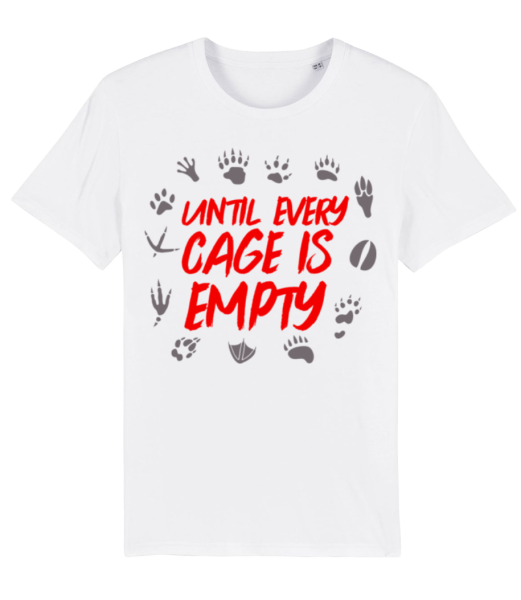 Until Every Cage Is Empty - T-shirt bio Homme Stanley Stella - Blanc - Devant
