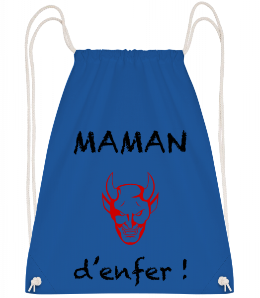 Maman D'Enfer - Sac à dos Drawstring - Bleu royal - Vorn