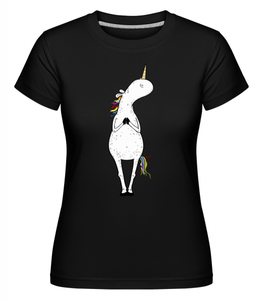 Yoga Licorne L'arbre -  T-shirt Shirtinator femme - Noir - Vorn