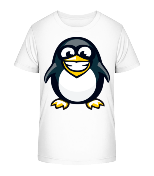 Happy Penguin - T-shirt bio Enfant Stanley Stella - Blanc - Devant