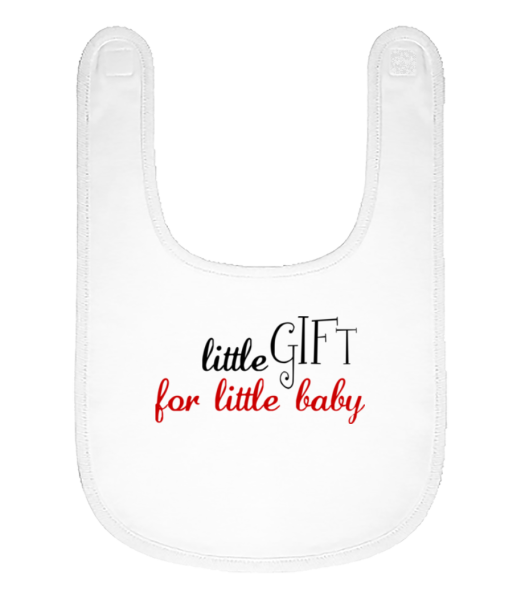 Little Gift For Little Baby - Bavoir Bébé bio - Blanc - Devant