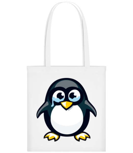 Sad Penguin - Tote Bag - Blanc - Devant