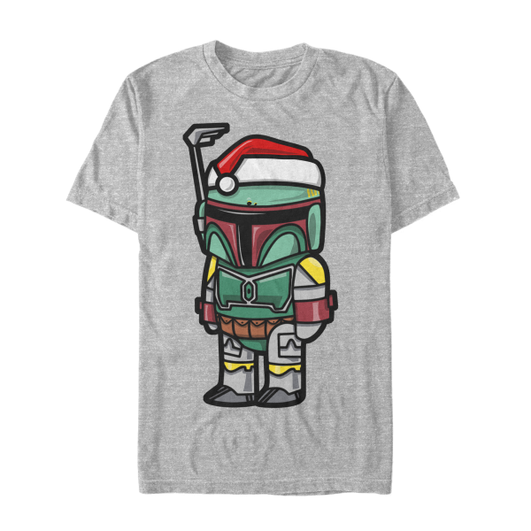 Star Wars - Boba Fett Boba Santa - Christmas - Homme T-shirt - Gris chiné - Devant