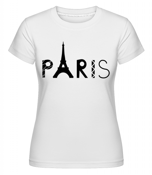 Paris France -  T-shirt Shirtinator femme - Blanc - Vorn