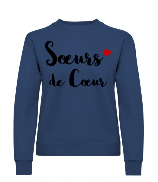 Sœurs De Cœur - Sweatshirt Femme - Bleu marine - Devant