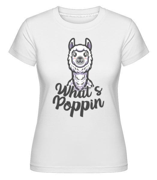 What's Poppin -  T-shirt Shirtinator femme - Blanc - Devant