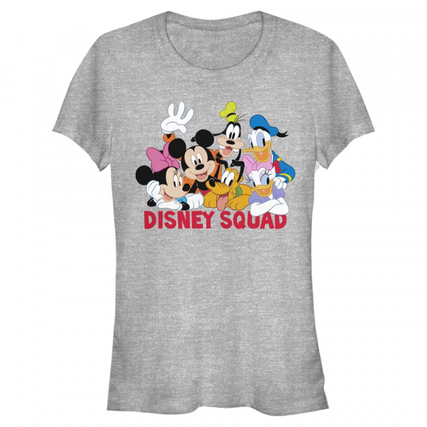 Disney Classics - Mickey Mouse - Skupina Squad - Femme T-shirt - Gris chiné - Devant