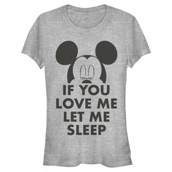 Disney - Mickey Mouse - Mickey Mouse Let Me Sleep - Femme T-shirt - Gris chiné - Devant