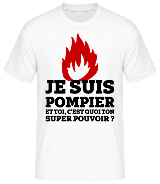 Je Suis Pompier - T-shirt standard Homme - Blanc - Vorn