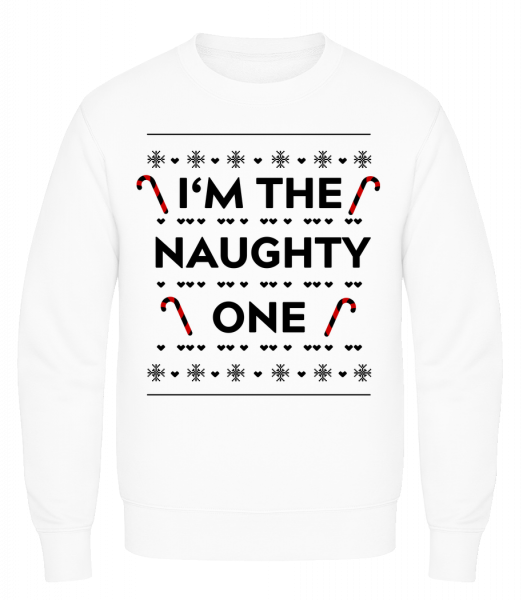 I'm The Naughty One - Sweatshirt Homme AWDis - Blanc - Vorn