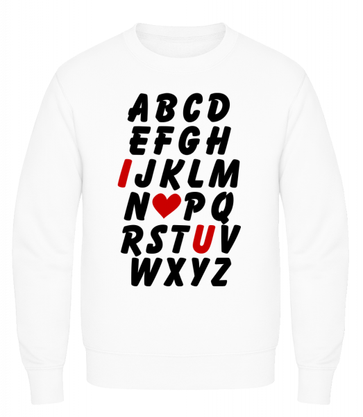 Love Alphabet - Sweatshirt Homme AWDis - Blanc - Vorn