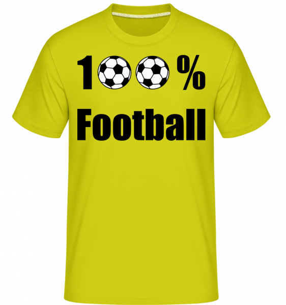 100 % Football -  T-Shirt Shirtinator homme - Citron vert - Vorn