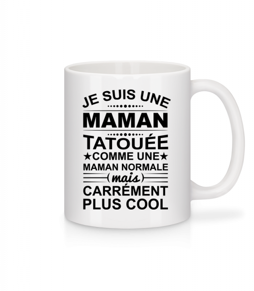Je Suis Une Maman Tatouée - Mug en céramique blanc - Blanc - Vorn