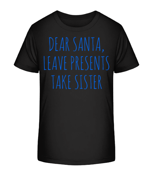 Leave Presents Take Sister - T-shirt bio Enfant Stanley Stella - Noir - Devant