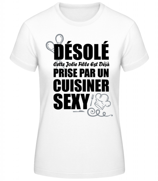 Cuisinier Sexy - T-shirt standard Femme - Blanc - Vorn