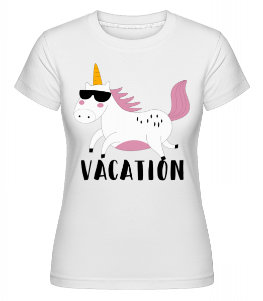 Vacation Unicorn -  T-shirt Shirtinator femme - Blanc - Vorn