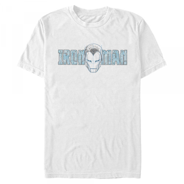 Marvel - Iron Man Ironman Face - Homme T-shirt - Blanc - Devant