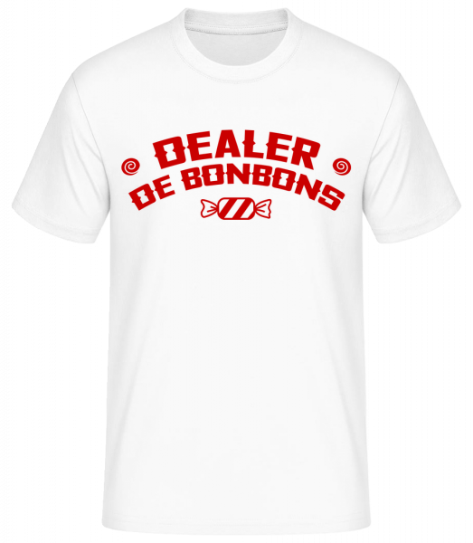 Dealer De Bonbons - T-shirt standard Homme - Blanc - Vorn