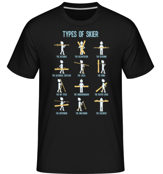 Types Of Skier -  T-Shirt Shirtinator homme - Noir - Devant