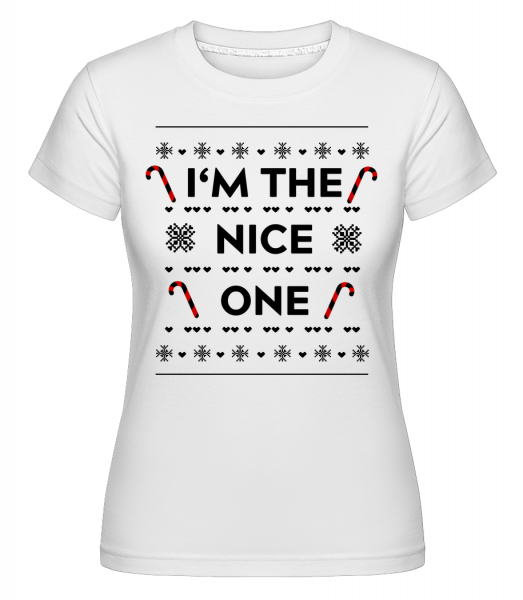 I'm The Nice One -  T-shirt Shirtinator femme - Blanc - Vorn