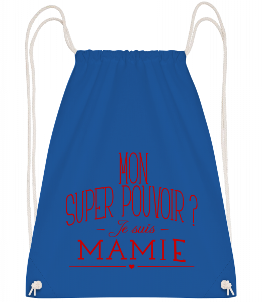 Super Pouvoir Mamie - Sac à dos Drawstring - Bleu royal - Vorn