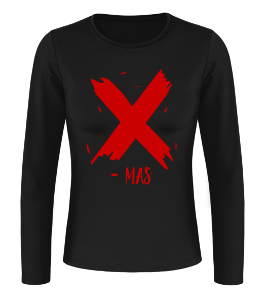 X - MAS - T-shirt à manches longues standard Femme - Noir - Devant
