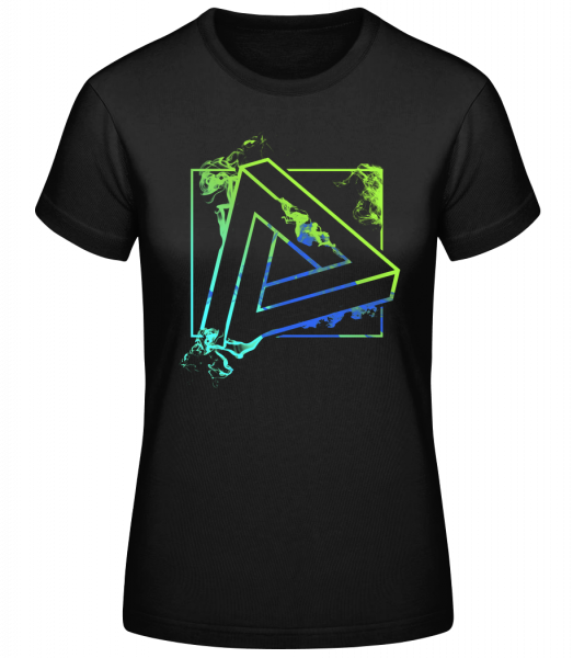 Triangle impossible - T-shirt standard femme - Noir - Vorn