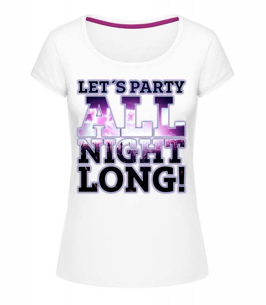 Party All Night Long - T-shirt à col rond Megan - Blanc - Vorn