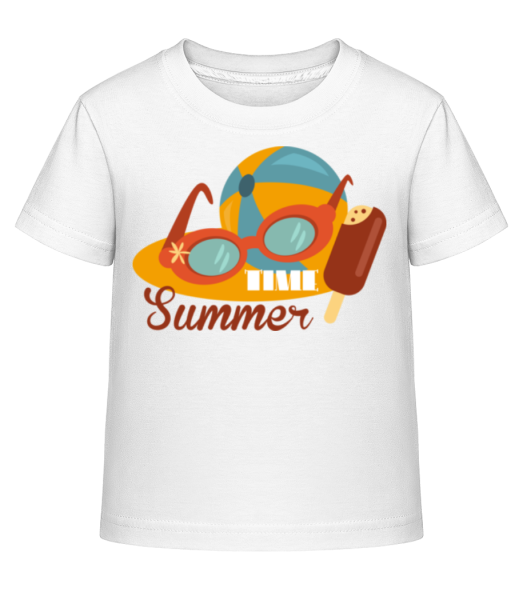 Summer Time Logo - T-shirt shirtinator Enfant - Blanc - Devant