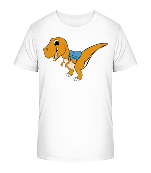 Dinosaure Sucré Avec Sac Á Dos - T-shirt bio Enfant Stanley Stella - Blanc - Devant