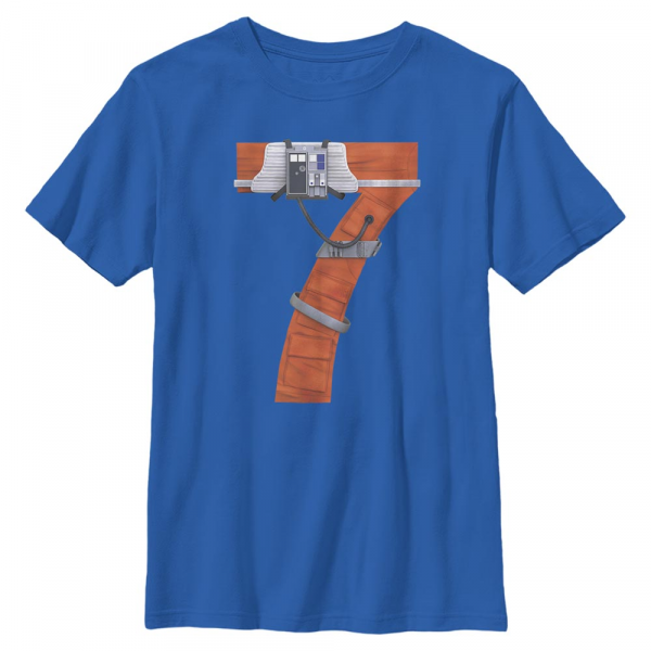 Star Wars - Rebel Seven - Birthday - Enfant T-shirt - Bleu royal - Devant