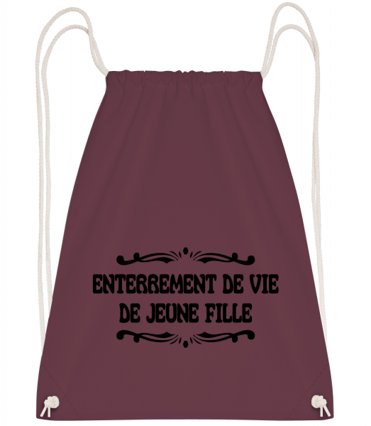 Enterrement De Vie De Jeune Fill - Sac à dos Drawstring - Bordeaux - Vorn