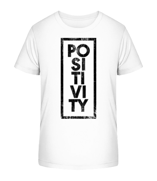 Positivity - T-shirt bio Enfant Stanley Stella - Blanc - Devant