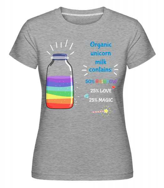 Organic Unicorn Milk -  T-shirt Shirtinator femme - Gris bruyère - Vorn