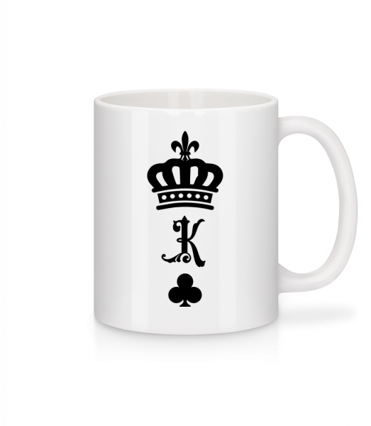 Roi Couronne - Mug en céramique blanc - Blanc - Vorn