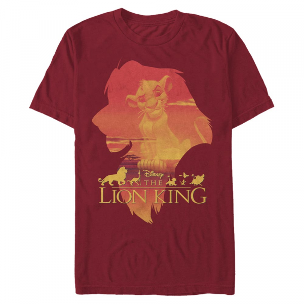Disney - Le Roi lion - Skupina To Grow Up - Homme T-shirt - Cerise - Devant