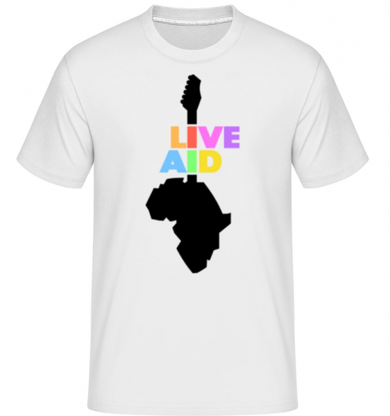 Live Aid -  T-Shirt Shirtinator homme - Blanc - Devant