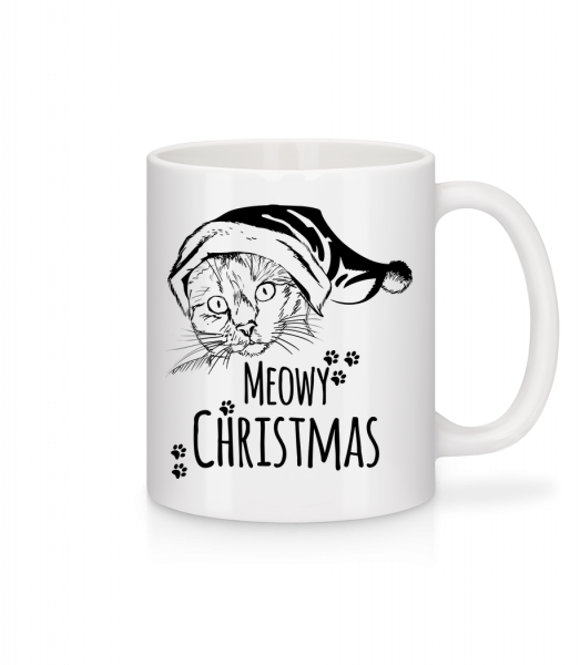 Meowy Christmas - Mug en céramique blanc - Blanc - Vorn