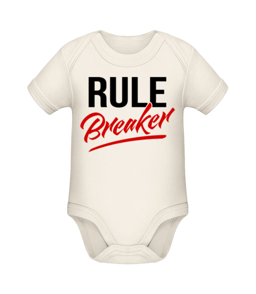 Rule Breaker - Body manches courtes bio - Crème - Devant