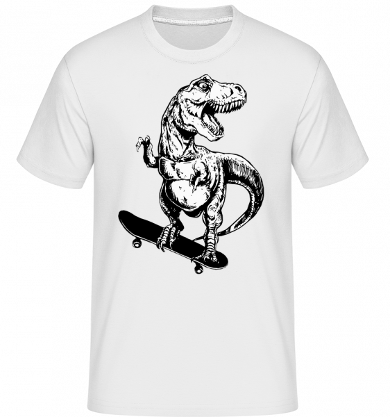 T-Rex Patineur -  T-Shirt Shirtinator homme - Blanc - Vorn