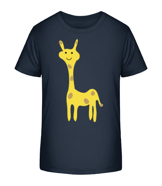 Enfant Comic - Girafe - T-shirt bio Enfant Stanley Stella - Bleu marine - Devant