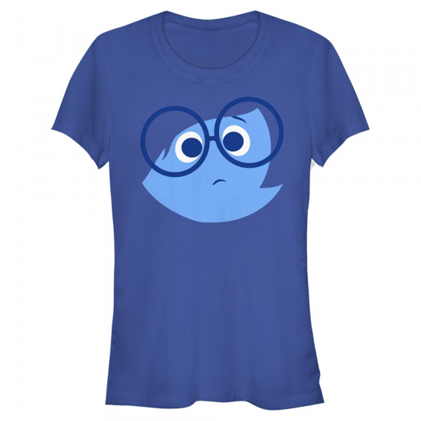 Pixar - Vice Versa - Sadness Sad Face - Femme T-shirt - Bleu royal - Devant