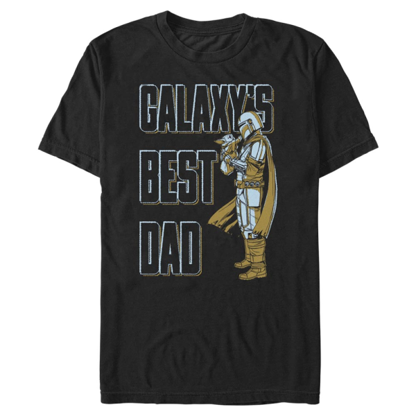 Star Wars - The Mandalorian - Mando & Child Daddy MandoO - Father's Day - Homme T-shirt - Noir - Devant