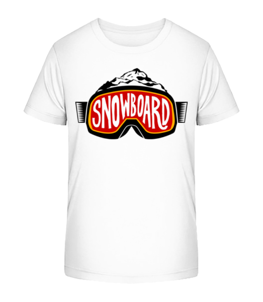 Snowboarding Logo - T-shirt bio Enfant Stanley Stella - Blanc - Devant