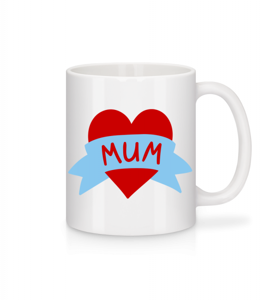 Mum Heart Icon - Mug en céramique blanc - Blanc - Vorn