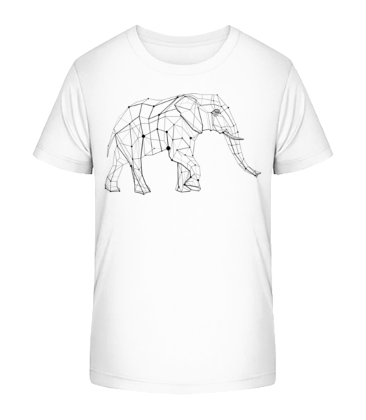Polygon Éléphant - T-shirt bio Enfant Stanley Stella - Blanc - Devant